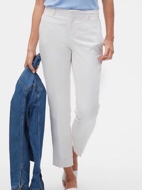 Banana Republic Avery White Linen Pants - Size 6S